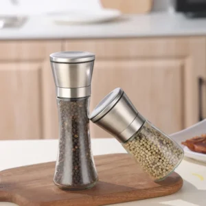 180ml Seasoning Bottle Manual Pepper Spice Jar Salt Mill Spice Grinder Glass Herb Grinder Bottle