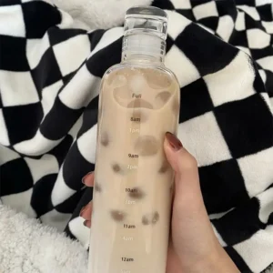 Plastic Sports Leak Proof with Time Mark for Girls Gifts Water Bottle